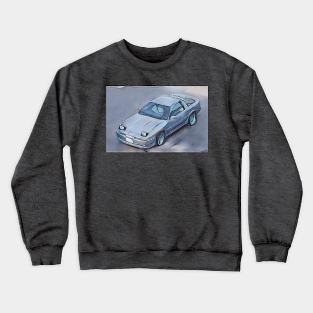 Toyota Supra A70 - Cartoon Design Crewneck Sweatshirt by Trevor1984